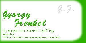 gyorgy frenkel business card